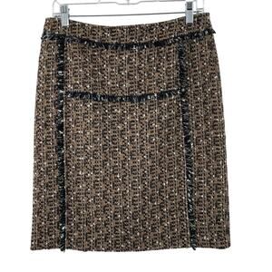 Tory Burch Wool Blend Knee Length Skirt, Sz. 6 Preppy Academia Career